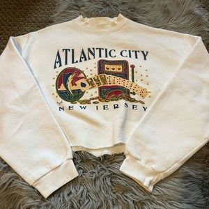 Vintage Cropped Atlantic City Crewneck